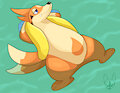 Floating Floatzel by Karisu