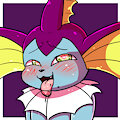 Vaporeon-Kun Icon Commission by AzureInTheDark