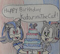 Hold a bday cake