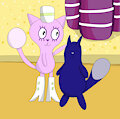 Cat + Roxanne (by Rouyuki)