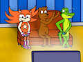 Starhog defeating Croc and Bert in Videogames