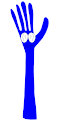 Blue Clay Hand