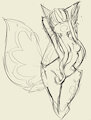 quick doodle of my oc Lady with her hair down!