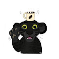 Coffee panther sticker