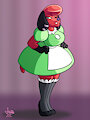 Cherry cosplays as Alice