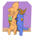 Twee and Nibbles Enjoy Ice Cream