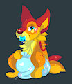 Sun set wolf Chibi