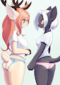 Open Back Panties vs Low Rise Panties by unousaya