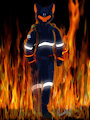 Burning Entrance (Commission by FeatheryFlukes) by gamepopper