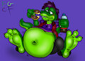 A well stuffed Dino dude