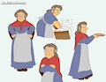 Mrs. Baker action poses