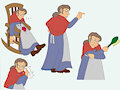 Mrs. Baker action poses 3