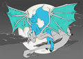 Coloured Sketch Commission for X-atmo97 by besonik