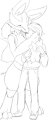 Lucario and Nycteus by Gladioh by LucarioNycteus
