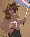 Natani in the rain by fluffKevlar