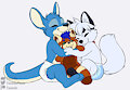 Snuggin' that plush together!
