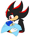 Shadow and baby Sonic by AlphaMaia