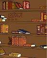 Background bookcase