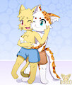 He hugging me