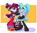 Hatsune Sadie and Rave by Sadiedahedgie