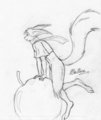 Pencils - Skvirrl with an apple