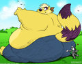 Macro Rump Hug by Raccoon Drew, colored by Wuffamute by CashewLou