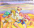 Stargazing on a raft~ by powdercat