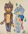 Astro and his ghost siblings by SalemGold