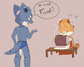 Eating brother tail