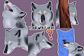 "Your Wolf Here" Recolorable Sticker Pack