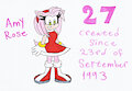Happy 27th anniversary, Amy Rose