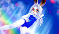 Amber (scorbunny) posing in a Blue Speedo Swimsuit