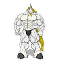 Unknown muscular Unicorn Stallion - Anthro by YourInnerBeast