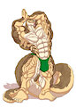 Anthro Muscled Snake Charmer Dancing by YourInnerBeast