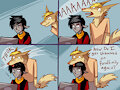 Comic of Quinn tormenting Donovan