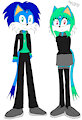 Aqua and River (School uniform)