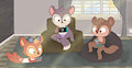 Gaming Squirrels (by WhiteKittyPaws)
