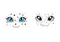 Kitty eyes stickers by CrunchyBeast