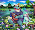 An amphibian duet
