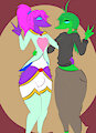 Lento, Momo and Vivie by Valishar
