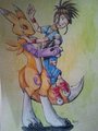 Rika and Renamon ticklefight