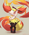 Late braixen day by CoffeeFly