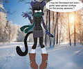ghost the cat in the winter