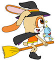 Witch Cream's Broomstick flying