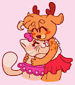 Deer-Kitty Hug (by Angelicladdie)