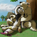 Mahihko and Lone (lines by Myshu) by crossroadspony