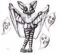 Lucille's Vampire Costume (B&W)