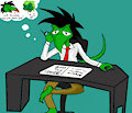 desk thoughts by Illegaleel