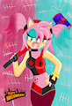 Amy Rose as Harley Quinn by DashRoseTH