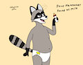 Milk drunk raccoon by SebastianElZorro